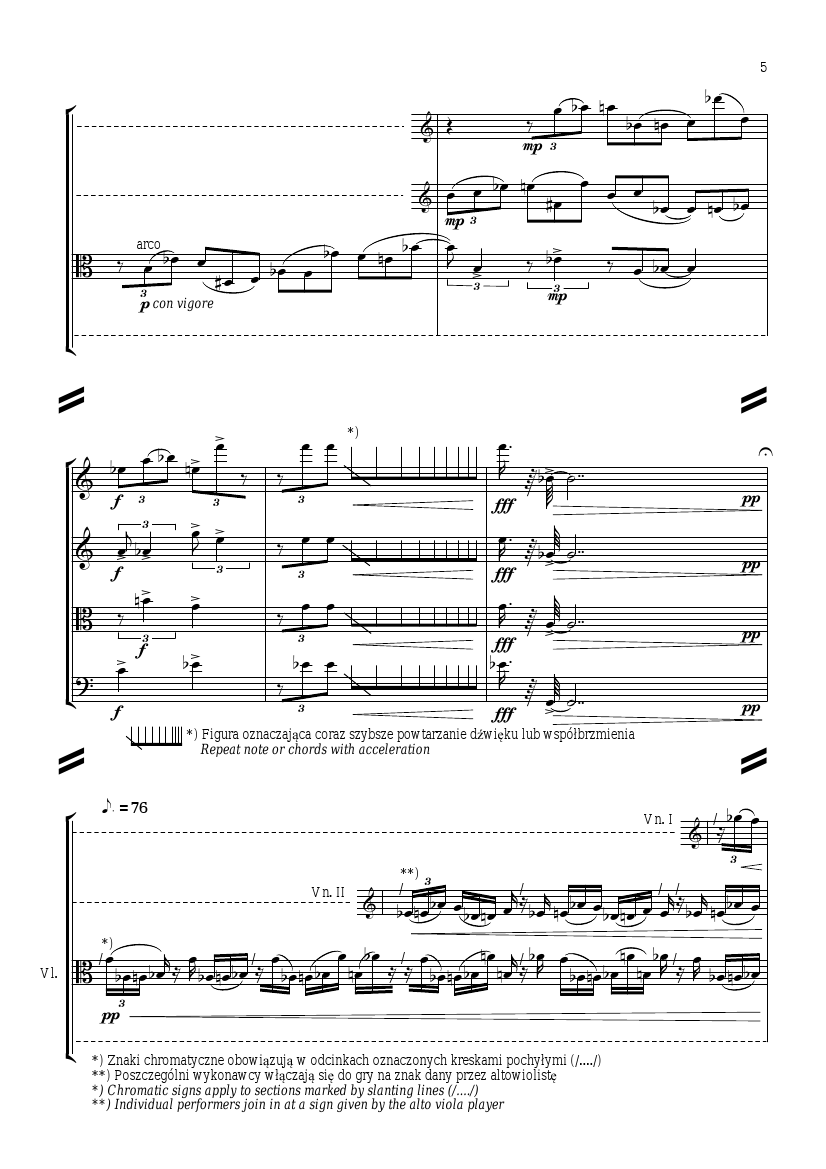 Wojciech Lukaszewski <cite>Composition for string quartet</cite>