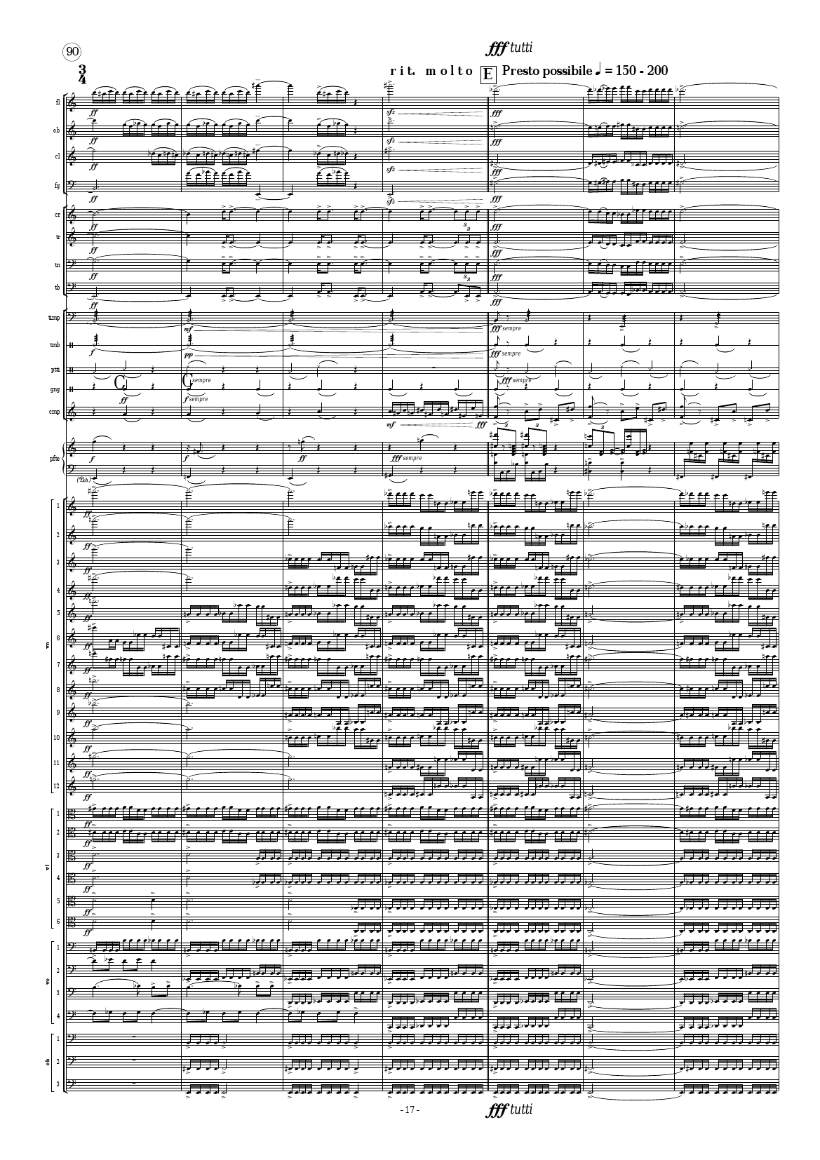 Pawel Lukaszewski <cite>Arrampicata</cite> full score example 2